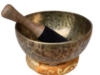 HAND-HAMMERED TIGER PATTERN  TIBETAN SINGING BOWL, HEALING,  SOUND THERAPY 8- INCH