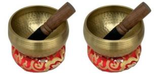 HAND BEATEN, HAMMERED, TIBETAN, SINGING BOWLS, BEUTIFUL SOUND x 2 UNITS