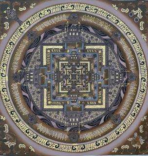 KALACHAKRA MANDALA ORIGINAL THANGKA PAINTING